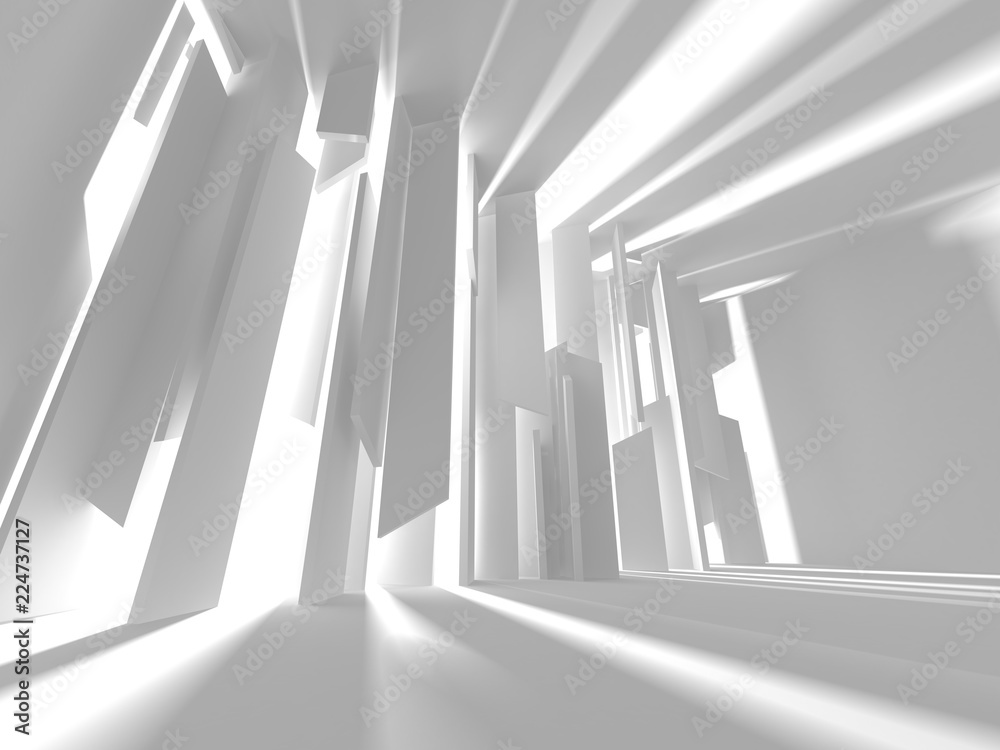 Obraz premium Abstract Modern White Architecture Background
