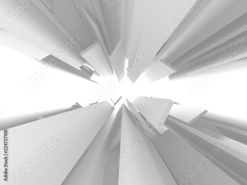 Abstract Modern White Architecture Background