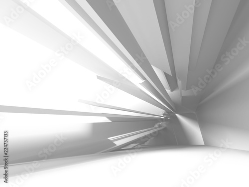 Futuristic White Architecture Design Background