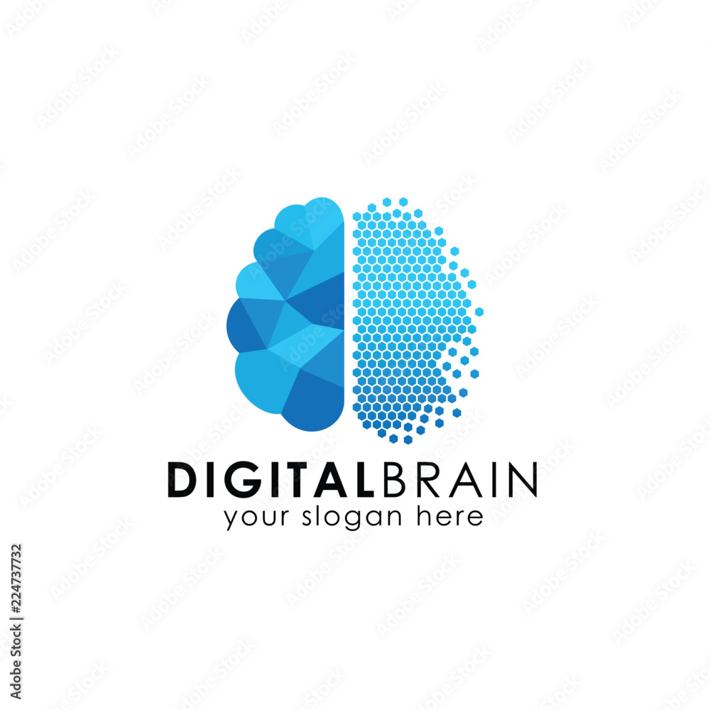 Abstract human brain - business vector logo template concept illustration.  Creative idea colorful sign. Infographic symbol. Colored design element.  Stock Vector by ©serkorkin 161045802