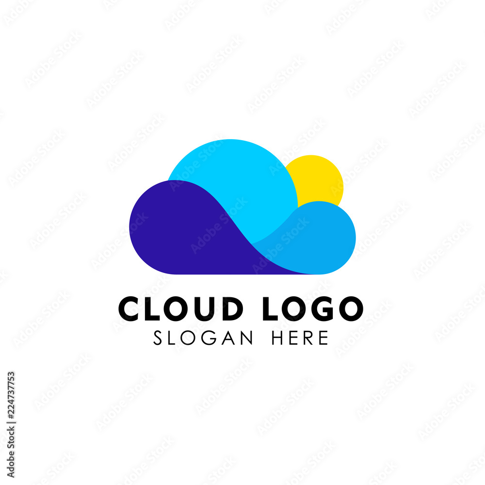 sunny cloud icon design element sunny cloud icon design element