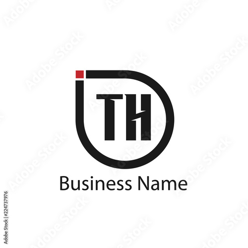 Initial Letter TH Logo Template Design