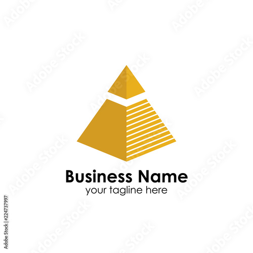 business pyramid logo design template. business marketing and finance logo design