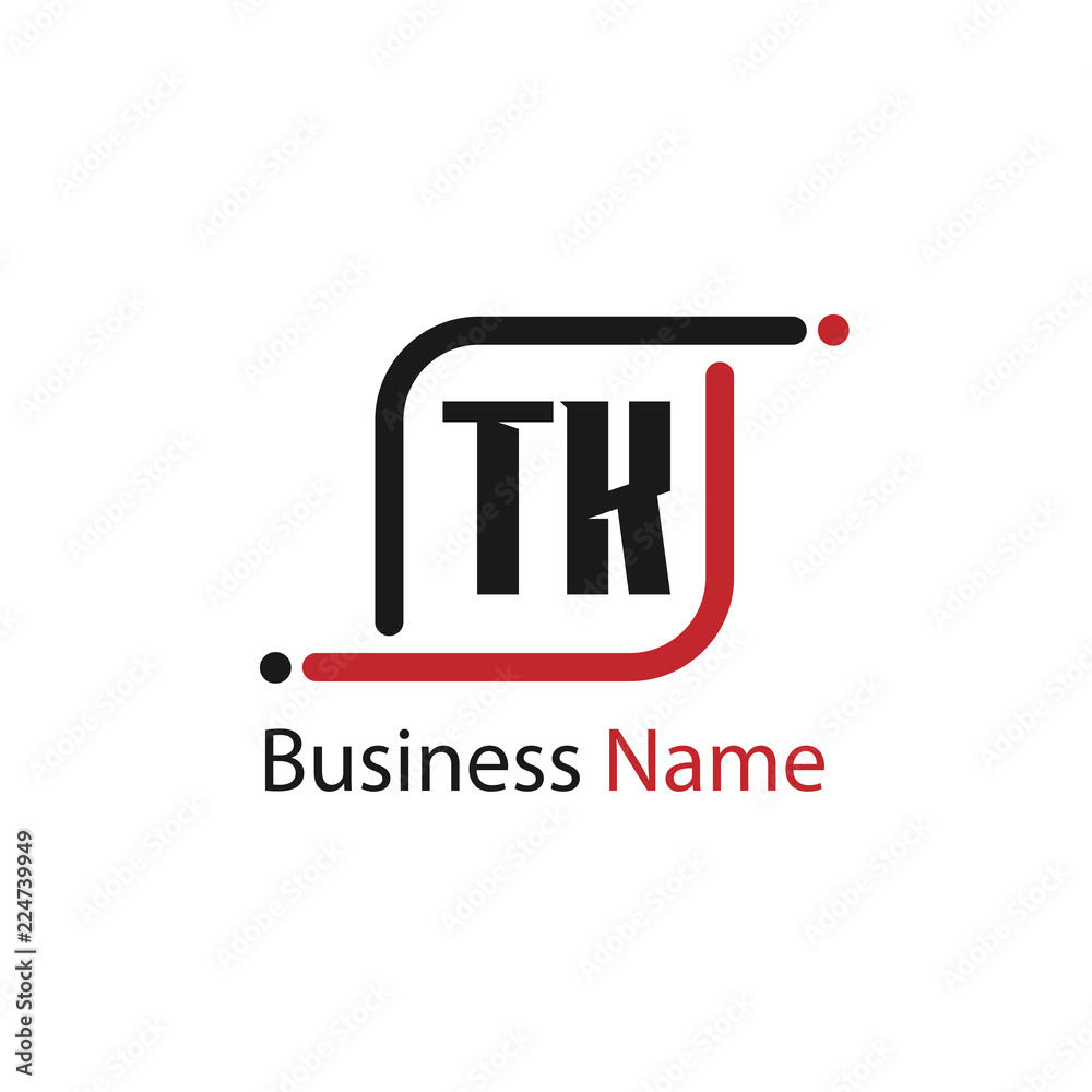 Initial Letter TK Logo Template Design
