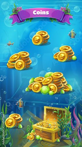 Atlantis ruins - mobile format the coins window