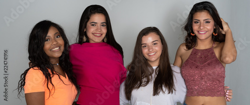 Group Of Four Teen Friends