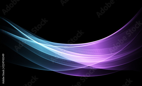 Vector Abstract shiny color blue wave design element