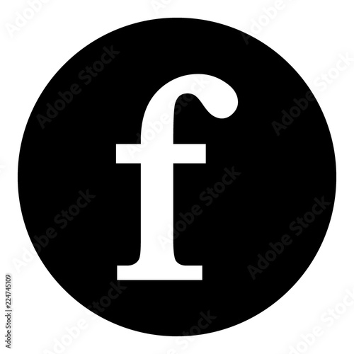 F letter icon on white.