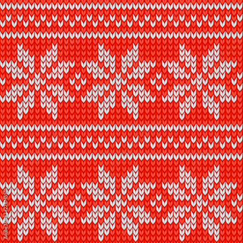 Knitted wool texture with white pattern. Seamless Background. knitted seamless fabric 