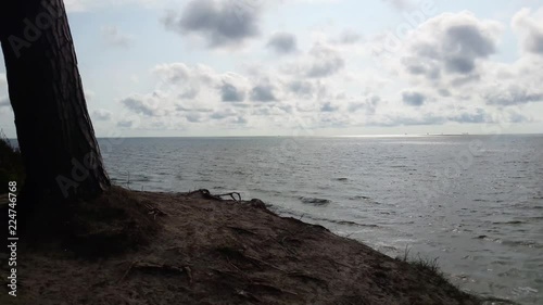 The Beauty of Baltic sea and land shores in Lithuania, near the city of  Klaipeda in Karkle village. photo