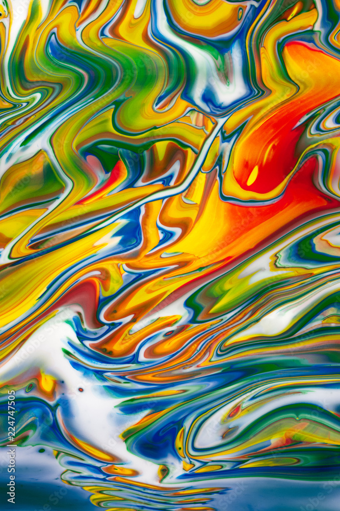 Abstract colorful image of spilled oil paint Abstract colorful image of spilled oil paint