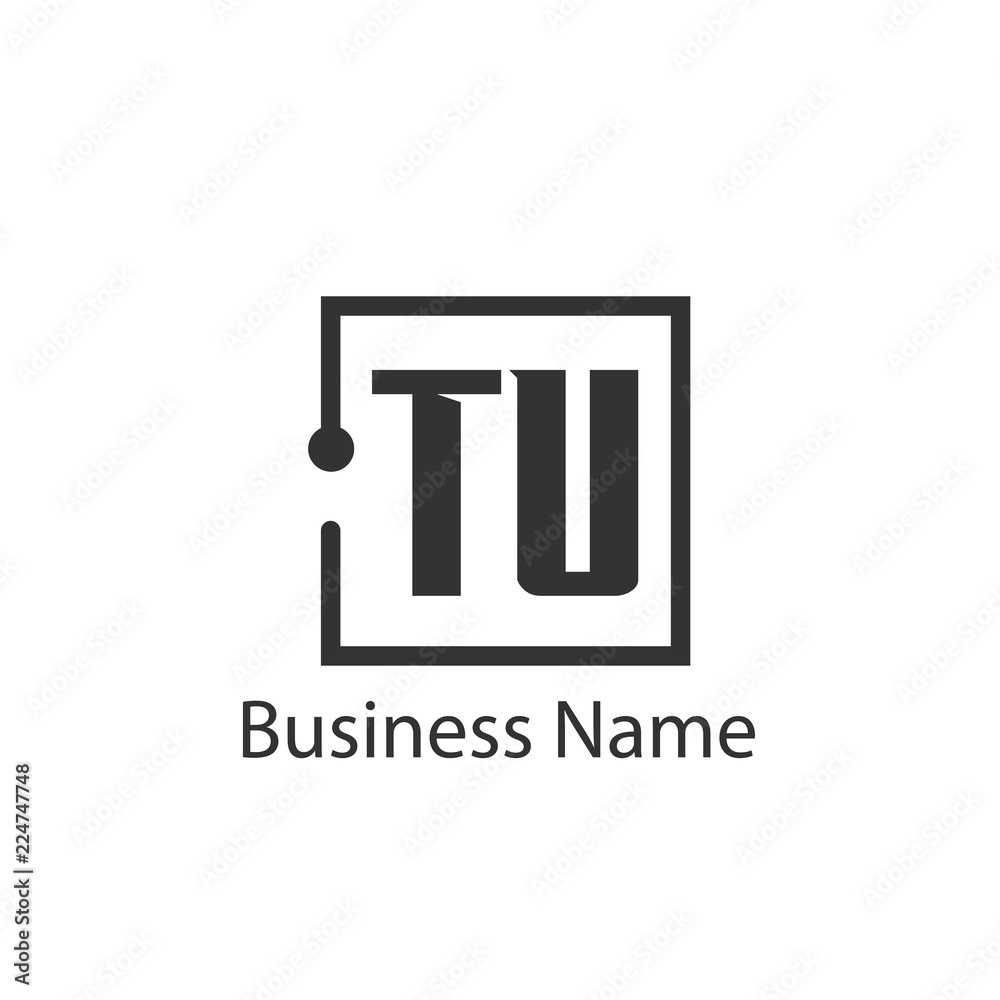 Initial Letter TU Logo Template Design