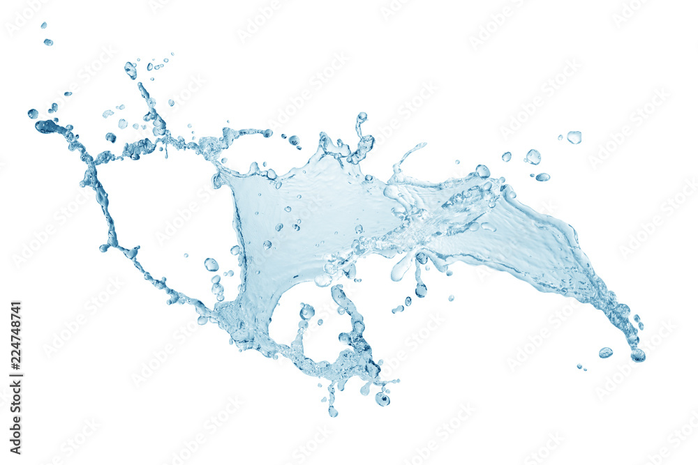 water splash isolated on white background,