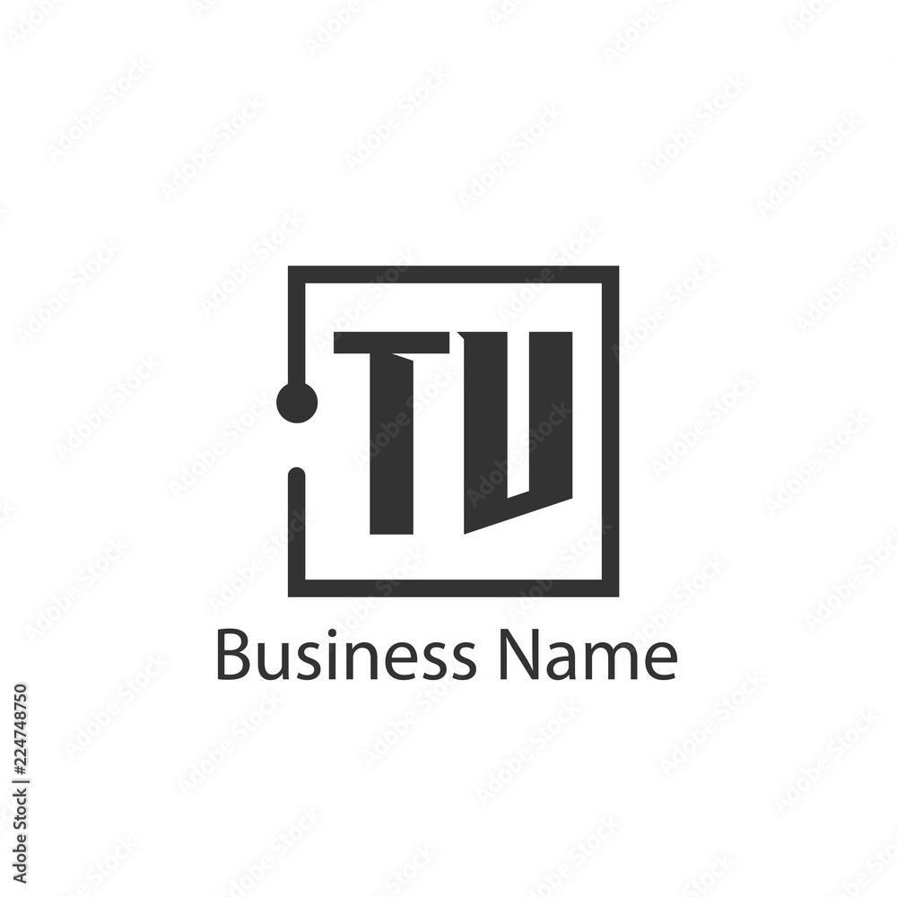 Initial Letter TV Logo Template Design Initial Letter TV Logo Template Design
