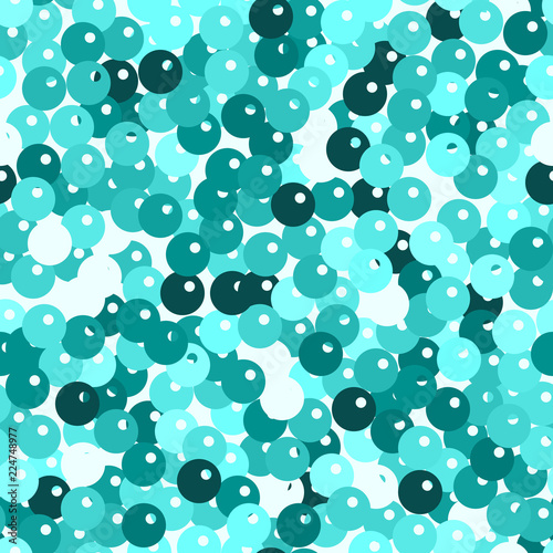 Glitter seamless texture. Admirable emerald particles. Endless pattern made of sparkling spangles. I