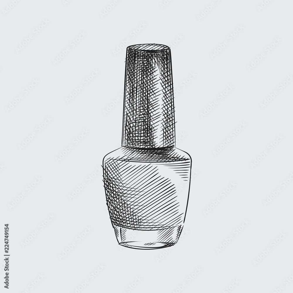 nail polish bottle outline