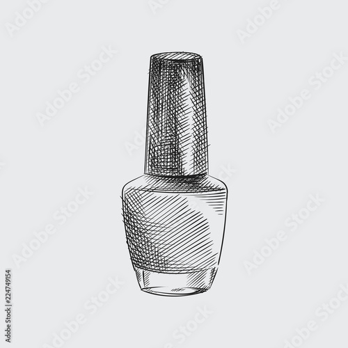 Nail polish bottle linear icon Thin line illustration Nailpolish contour  symbol Vector isolated outline drawing Stock Vector Image  Art  Alamy