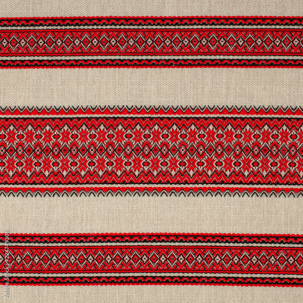 Decorative Ukrainian fabric, napkins and ethnic clothes Decorative Ukrainian fabric, napkins and ethnic clothes