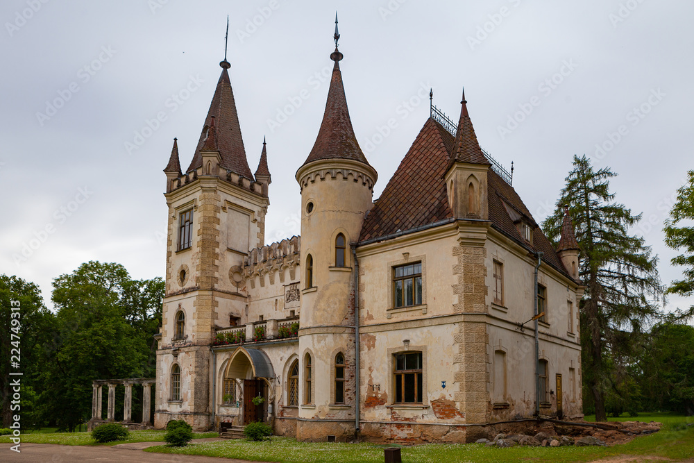 Old mystic castle from fairy tales. Beautiful sight in Stameriena, Latvia. Old mystic castle from fairy tales. Beautiful sight in Stameriena, Latvia.