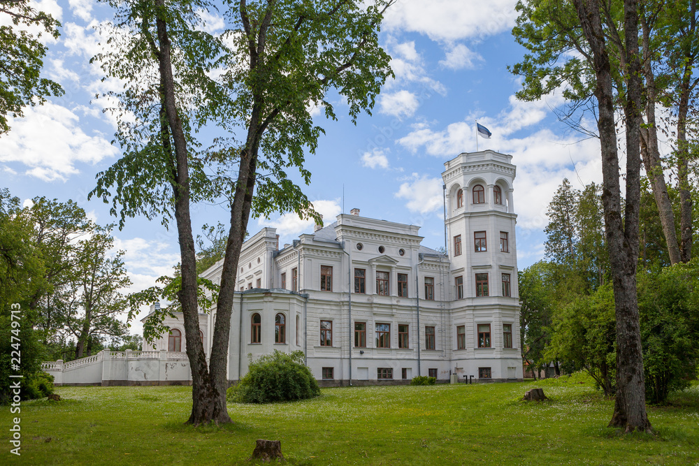 White castle Puurmani - saved theasure of modern in Estonia.