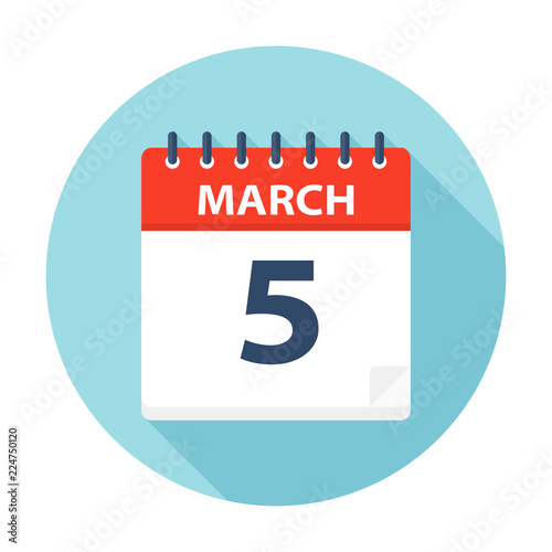 March 5 - Calendar Icon