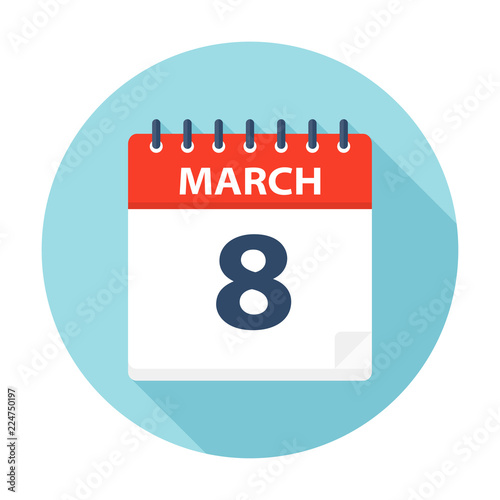 March 8 - Calendar Icon