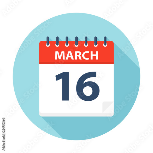 March 16 - Calendar Icon