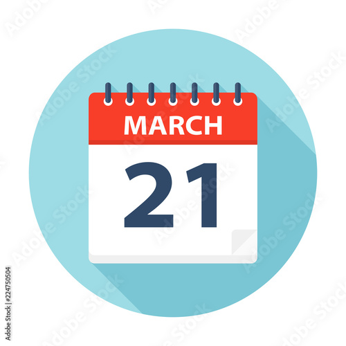 March 21 - Calendar Icon