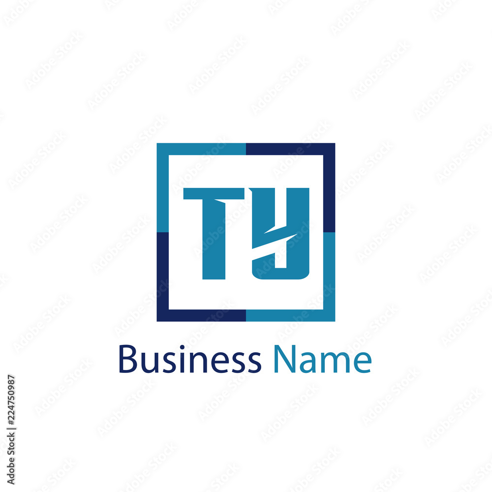 Initial Letter TY Logo Template Design