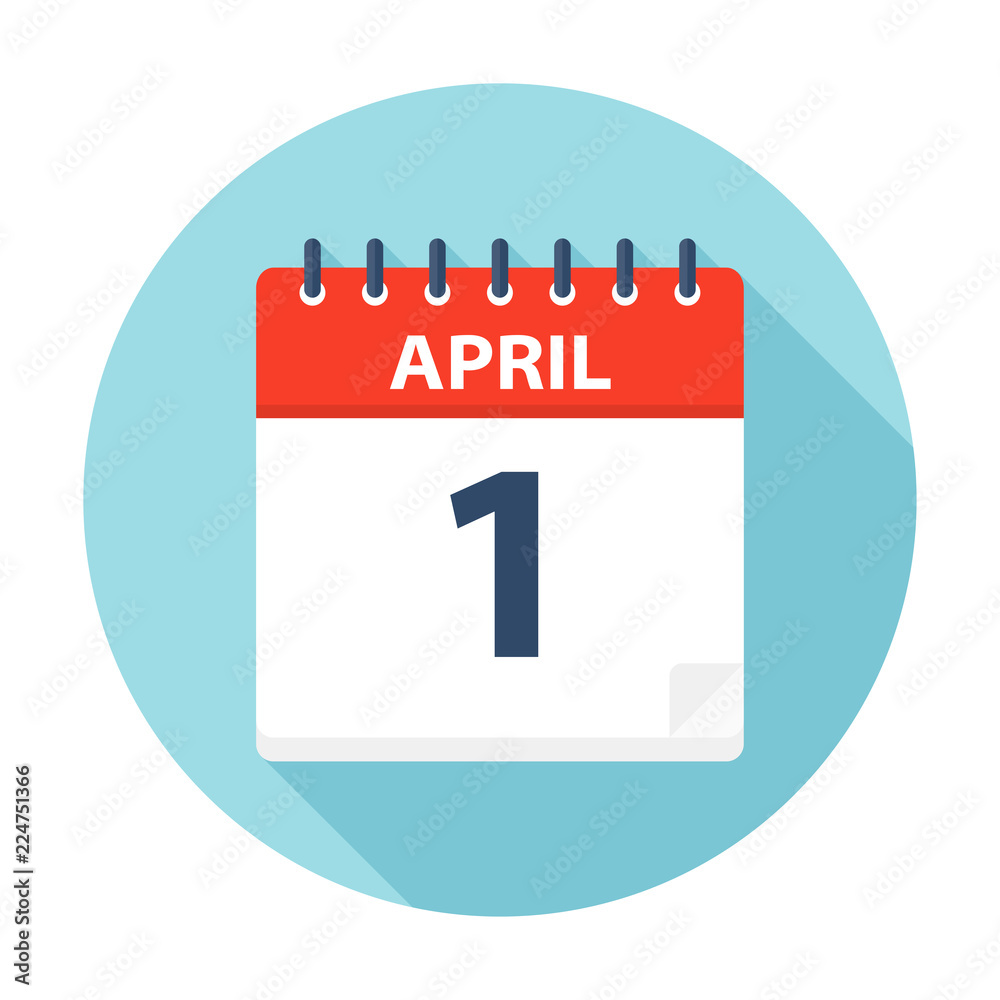 April 1 - Calendar Icon