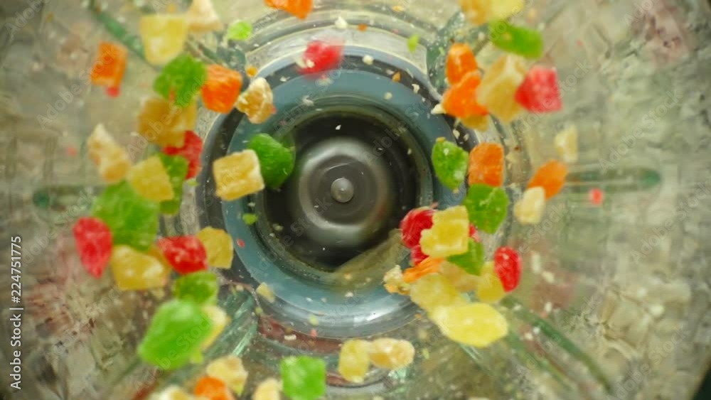 custom made wallpaper toronto digitalCrushing of succade in the blender. Slow motion. Knives crush succade. Top view.