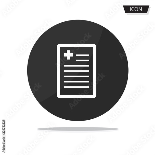 Document flat vector icon. Archive data file symbol isolated on white background.