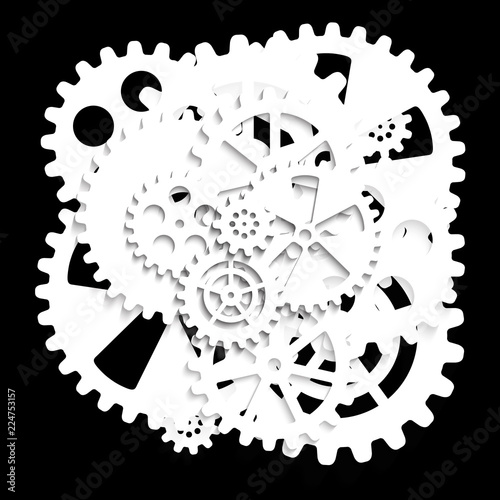 white gears 02d black
