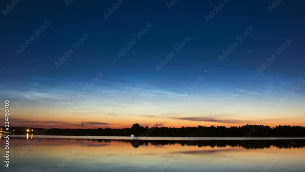 Noctilucent clouds, time lapse Noctilucent clouds, time lapse