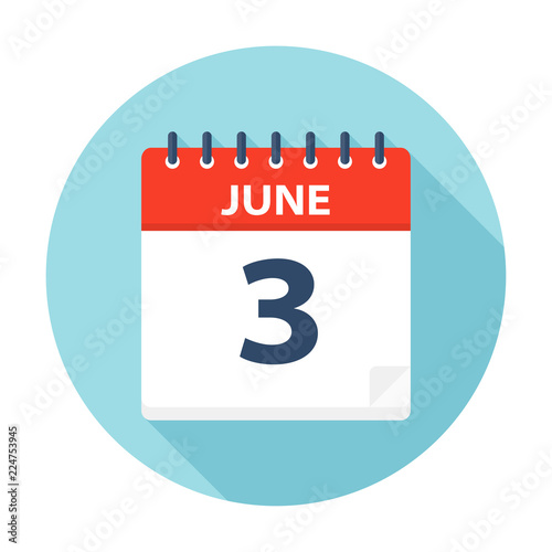 June 3 - Calendar Icon