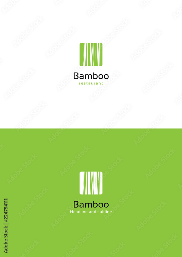 Fototapeta Bambusowe logo zespołu.