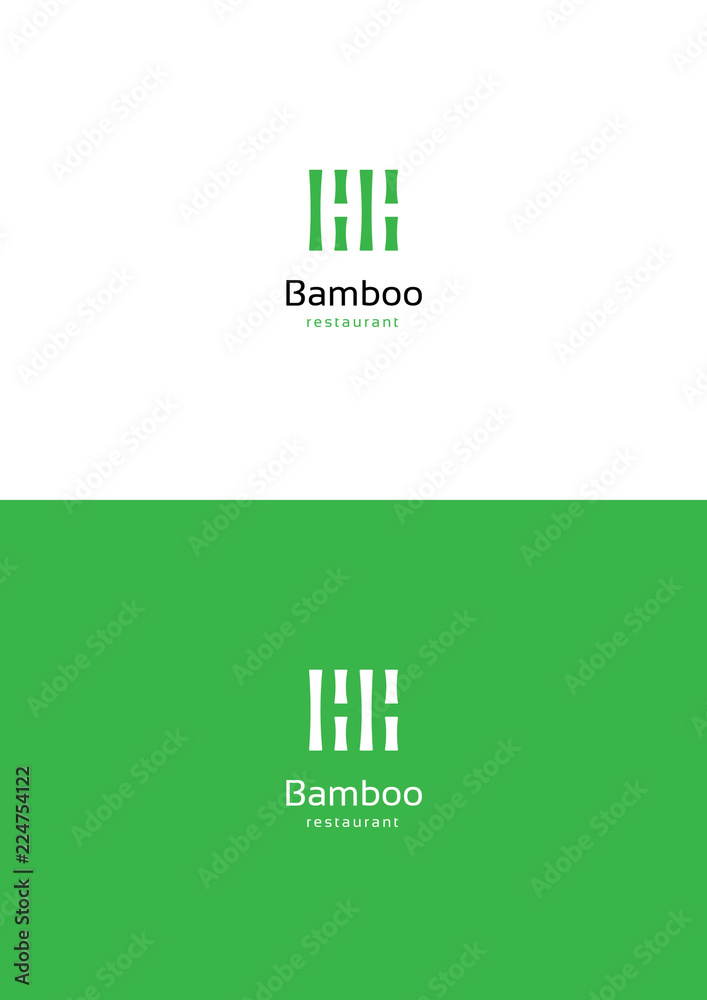 Fototapeta Bambusowe logo zespołu.