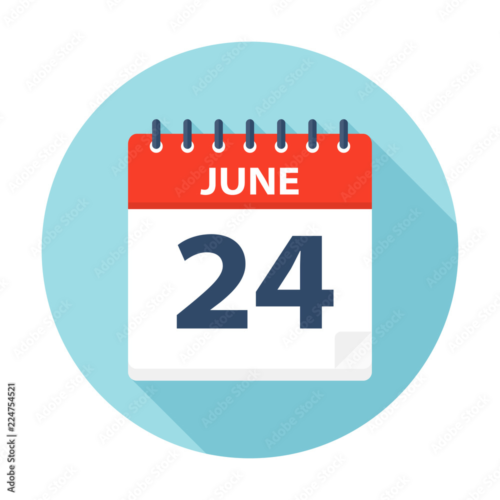 June 24 - Calendar Icon June 24 - Calendar Icon