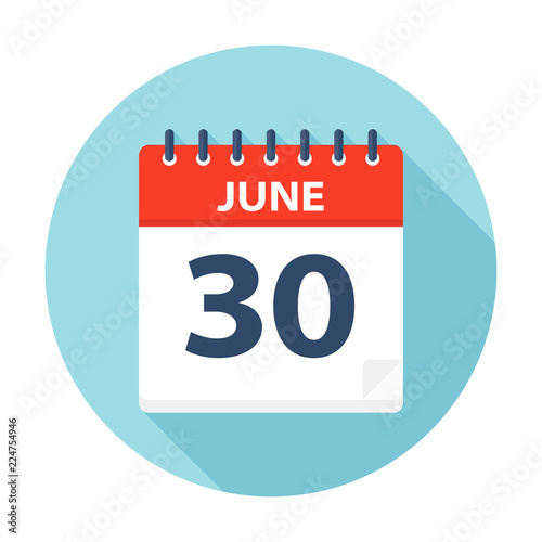 June 30 - Calendar Icon