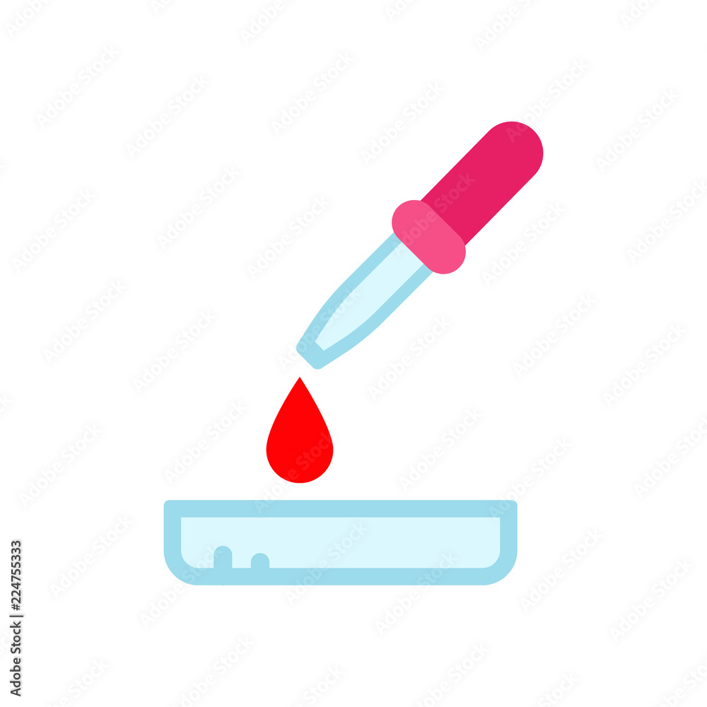 Pipette and drop the Petri dish. laboratory analysis Pipette and drop the Petri dish. laboratory analysis