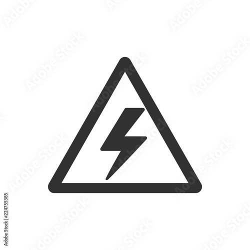Free Download High voltage sign with lightning - GFXLoad