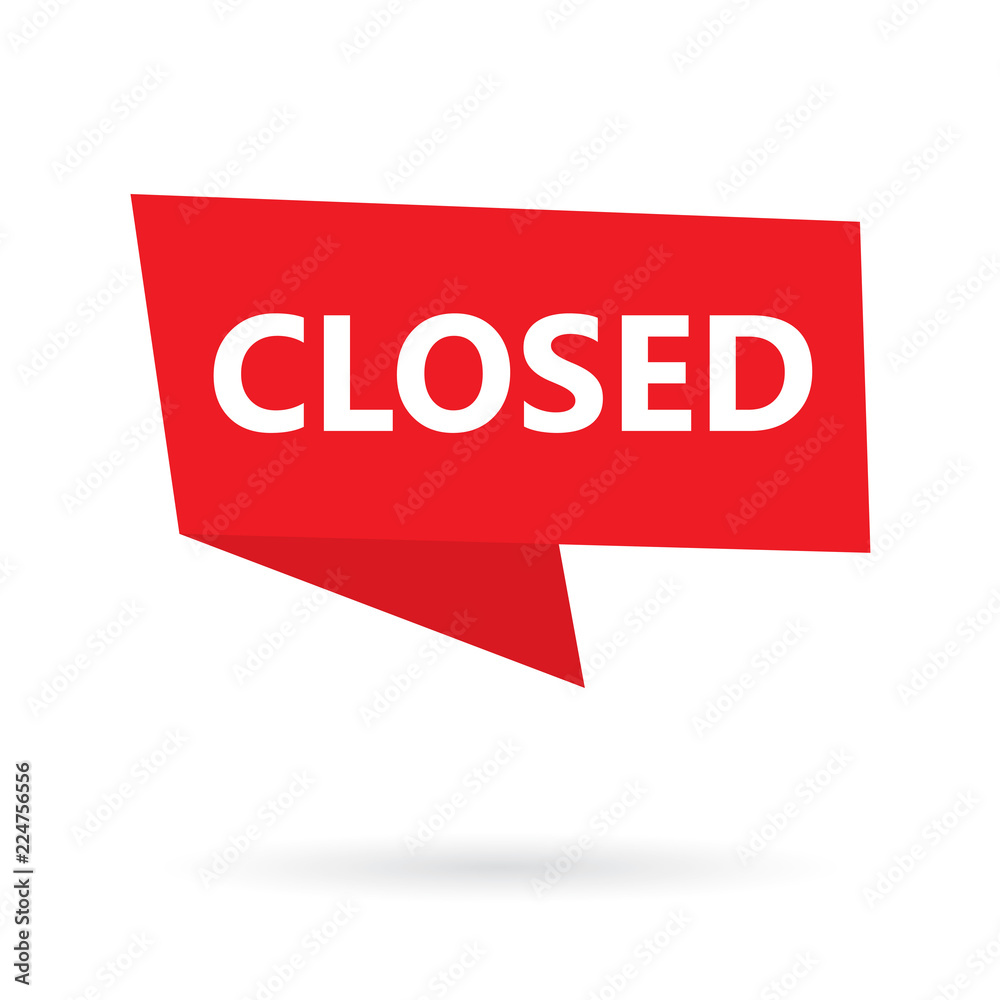 closed word on a speach bubble- vector illustration closed word on a speach bubble- vector illustration