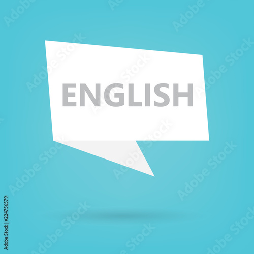 english word on a speech bubble- vector illustration