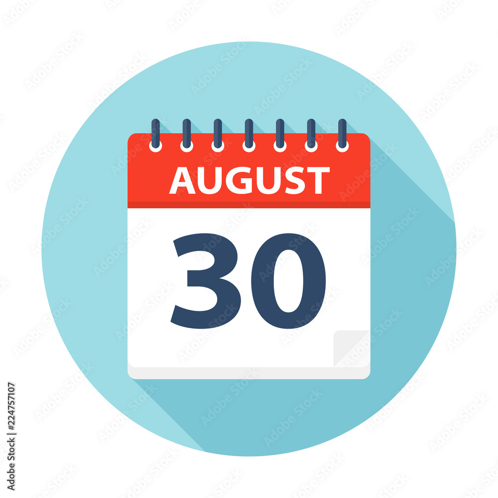 August 30 - Calendar Icon August 30 - Calendar Icon