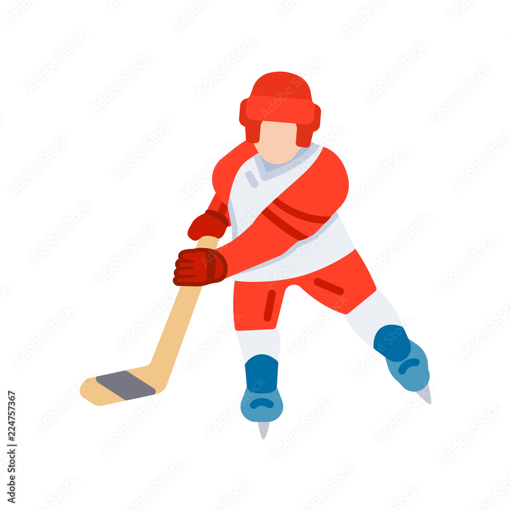 Hockey player with hockey stick Hockey player with hockey stick
