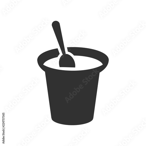yogurt with a spoon