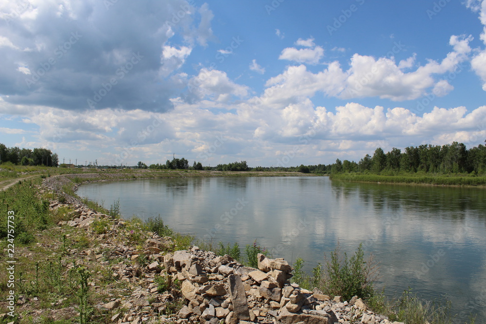 landscape with river landscape with river