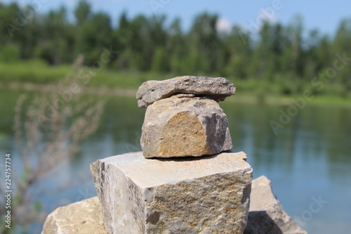 stones in water
