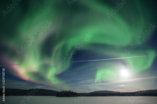 Northern Lights on the Kola Peninsula. Murmansk region  Russia.