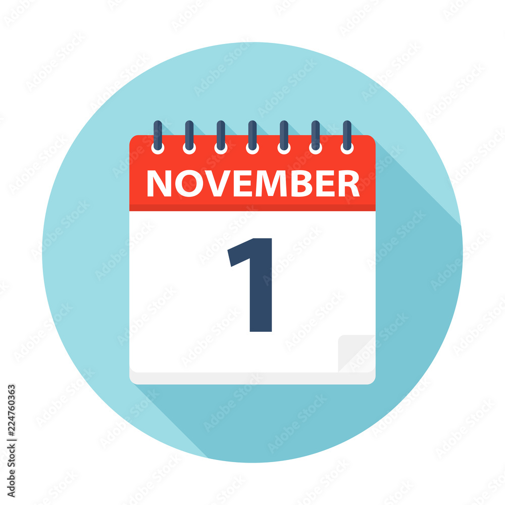 Fototapeta premium November 1 - Calendar Icon